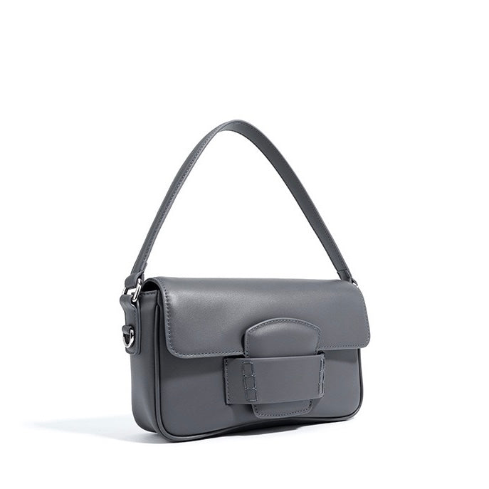 Small Leather Crossbody Bag with Flap Closure for Women