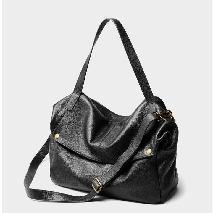 Soft Leather Tote Bag - Minimalist Everyday Shoulder Bag