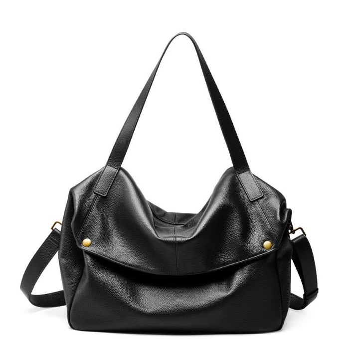 Soft Leather Tote Bag - Minimalist Everyday Shoulder Bag