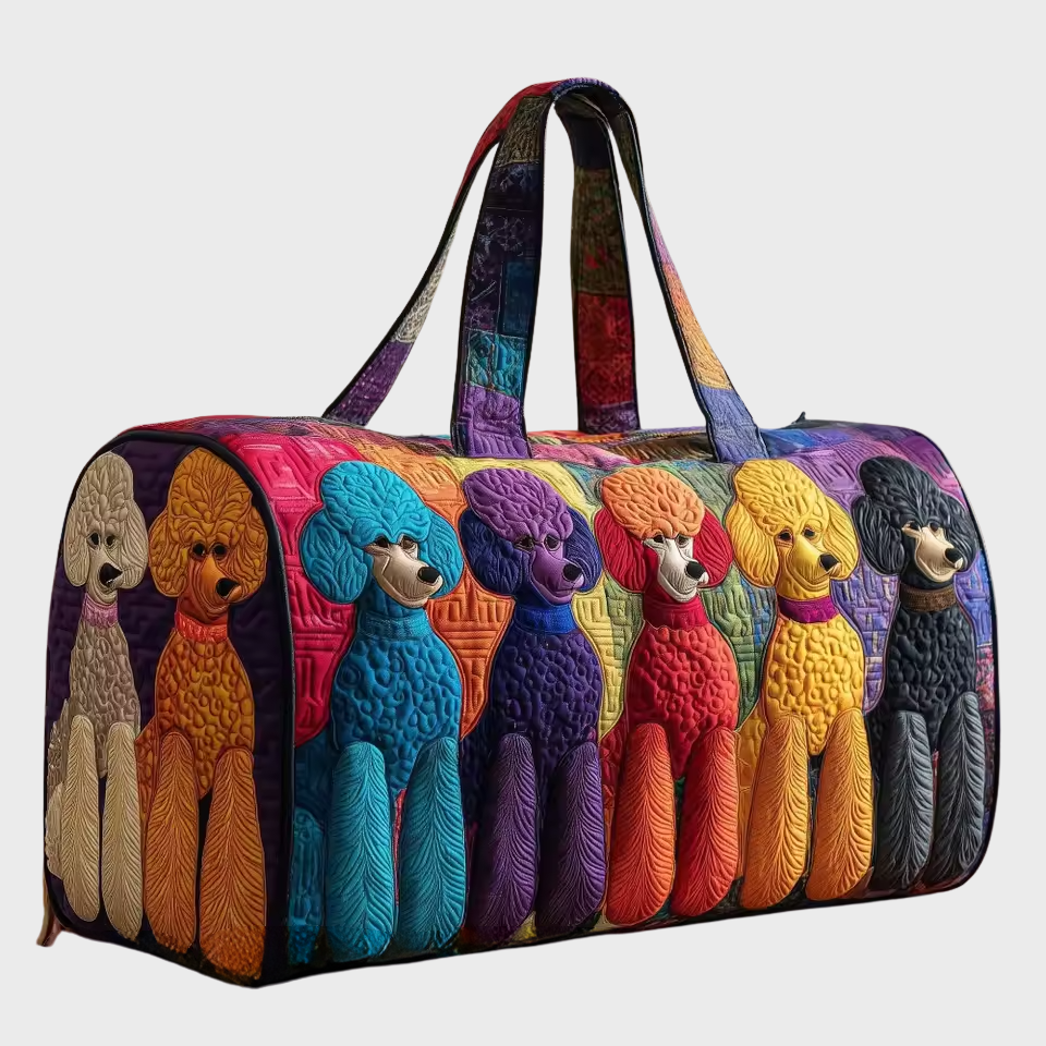 Quilted Weekend Travel Bag - Soft Overnight Duffle for Women