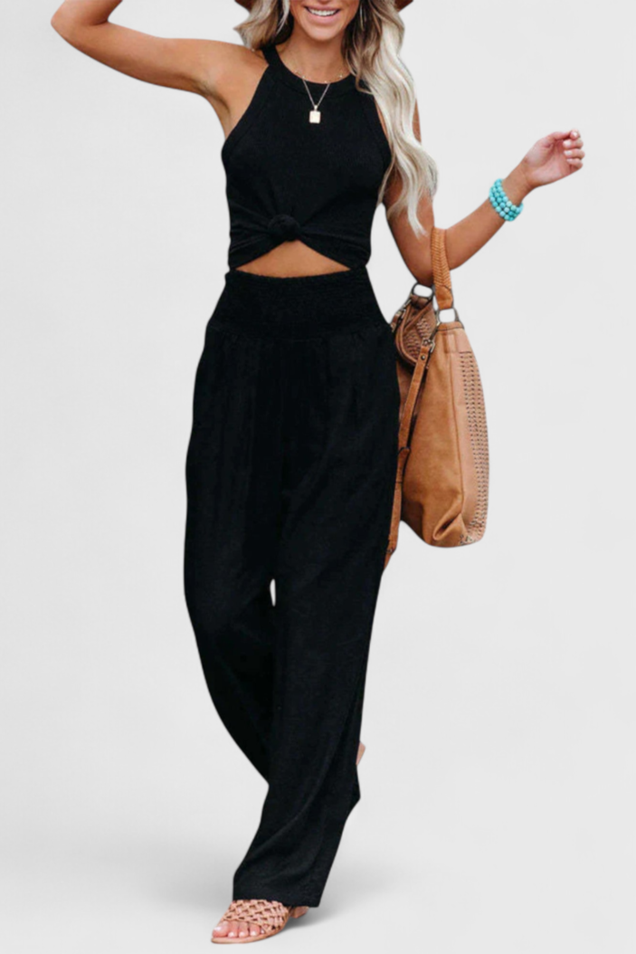 Linen Cotton Pants Women Relaxed Fit High Waist Trousers