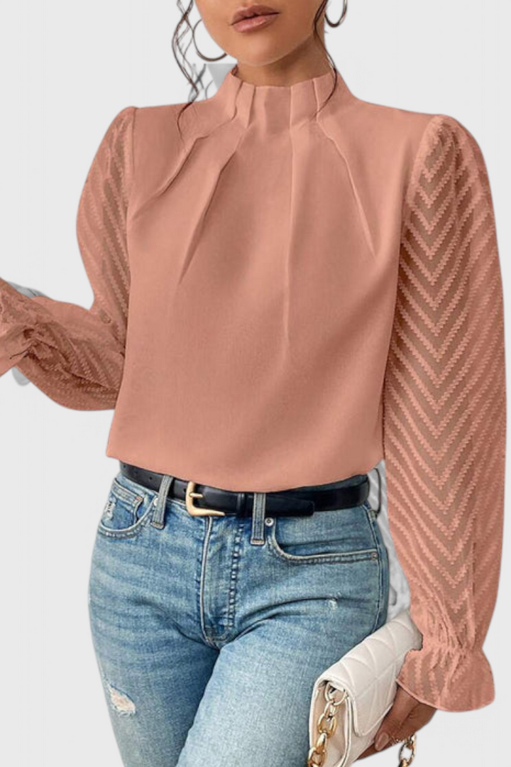 Nautical Blouse With Elegant Accents for Women