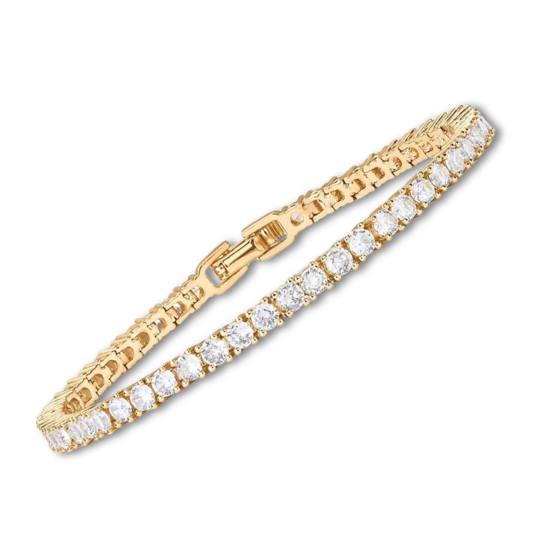 Gold Tennis Bracelet | Classic Elegant Jewelry for Women