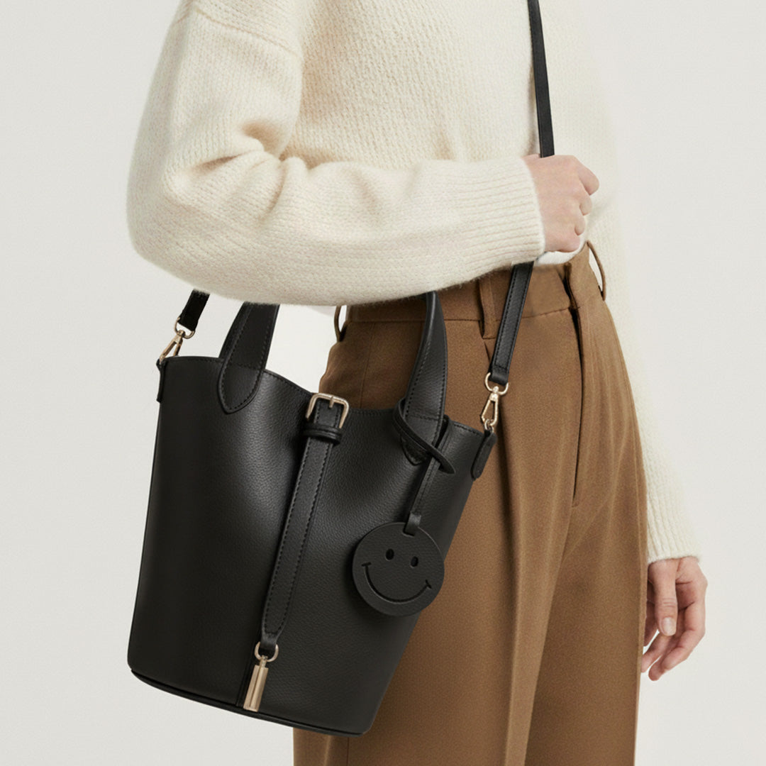 Leather Smile Bag | Structured Crossbody Handbag for Women
