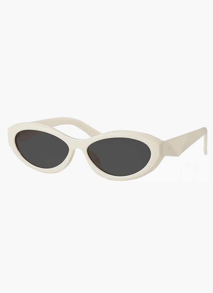 Oval Sunglasses for Women - Vintage Minimalist Frame with UV Protection