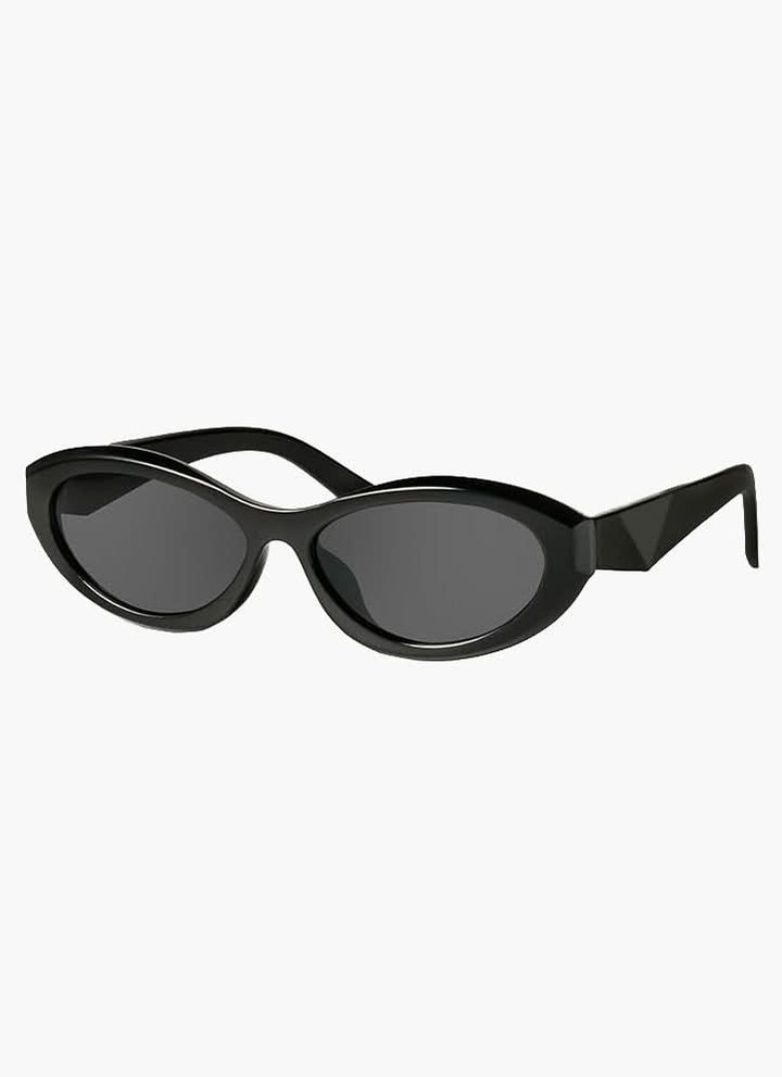 Oval Sunglasses for Women - Vintage Minimalist Frame with UV Protection