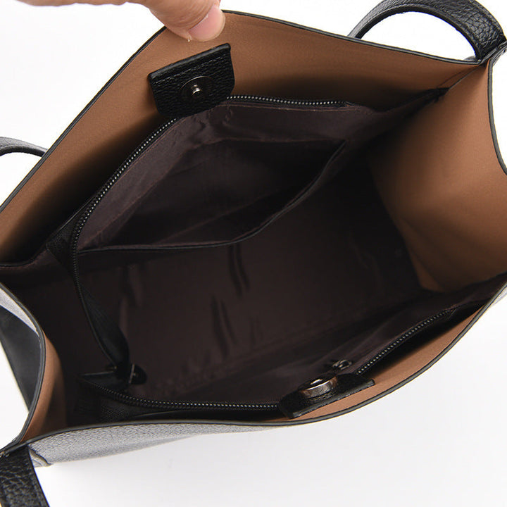 Genuine Leather Shoulder Bag for Women - Classic Everyday Tote
