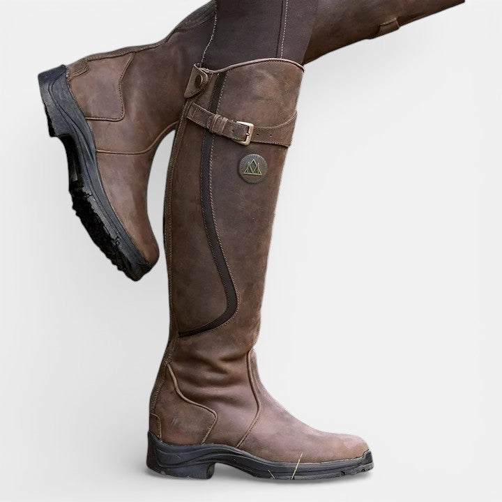 Orthopedic Tall Boots with Buckle Detail for Women