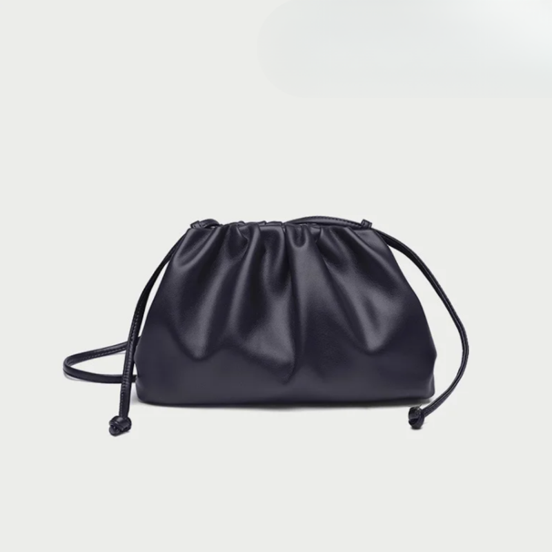 Hobo Shoulder Bag in Soft Vegan Leather - Convertible Crossbody