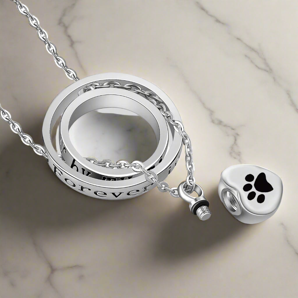 Memorial Urn Necklace - Stainless Steel Heart Keepsake Pendant