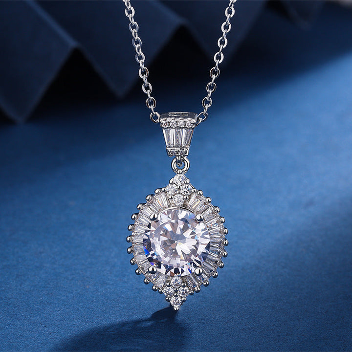 White Gold Jewelry Set - Elegant Two Piece Aria Collection