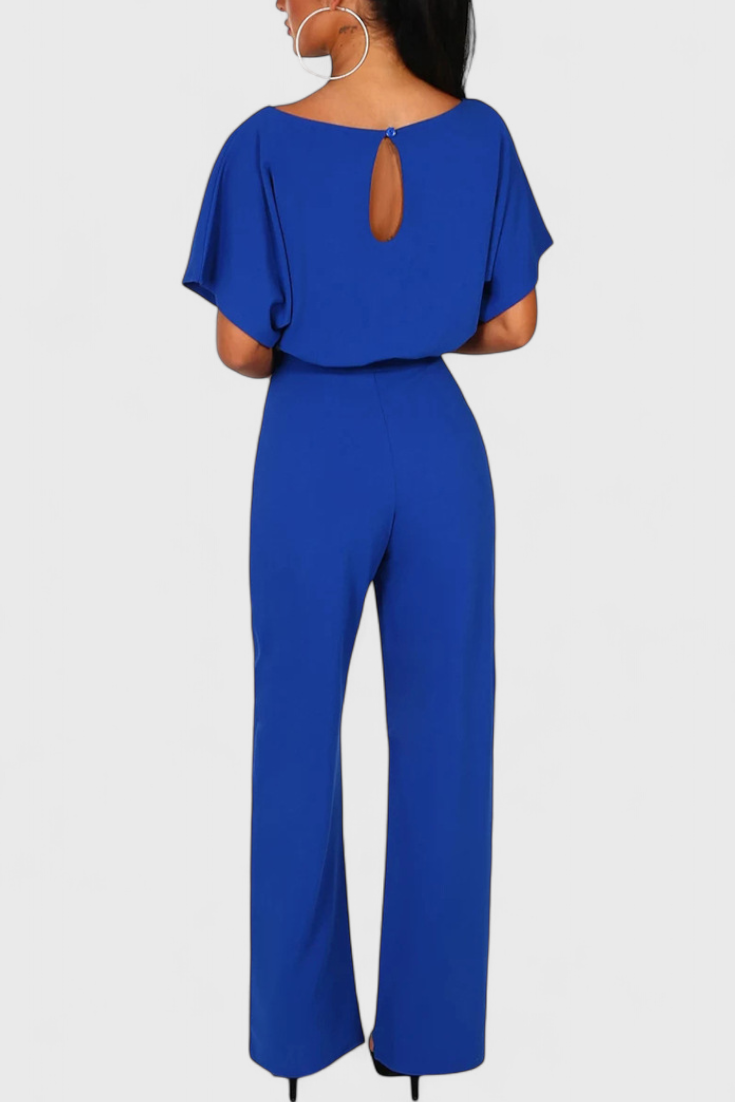 Wide Leg Jumpsuit for Women - Elegant Fluid Silhouette