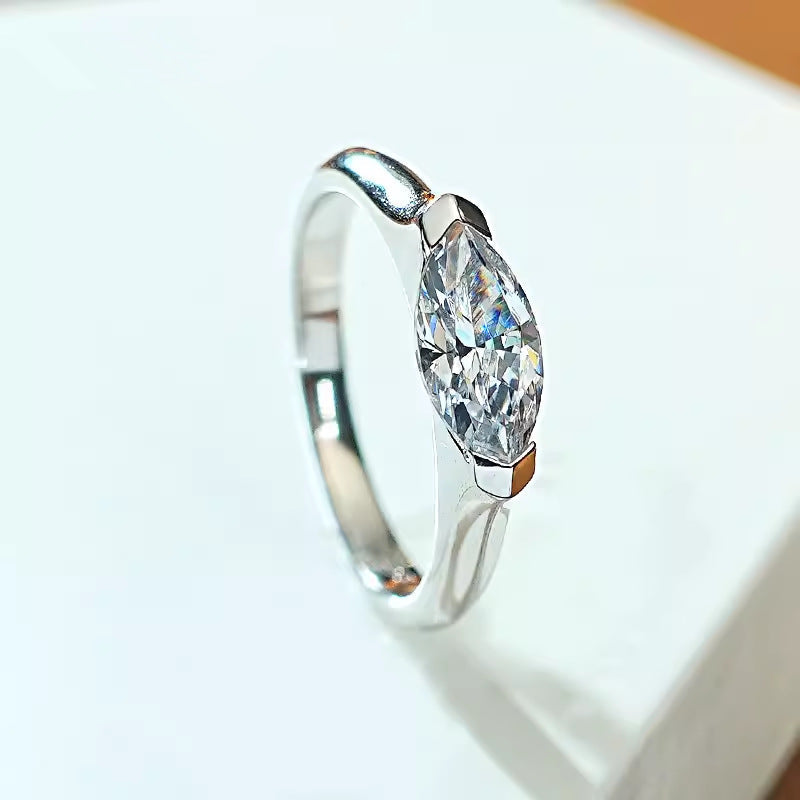 White Gold Ring | Cleo Arden Stackable Band for Women