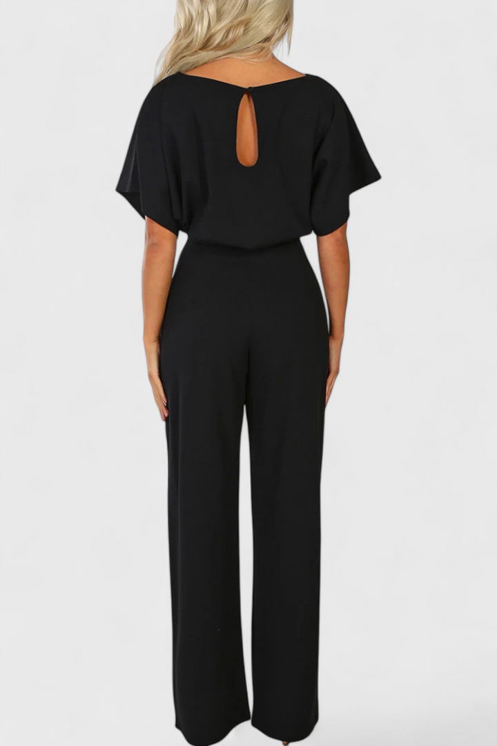 Wide Leg Jumpsuit for Women - Elegant Fluid Silhouette