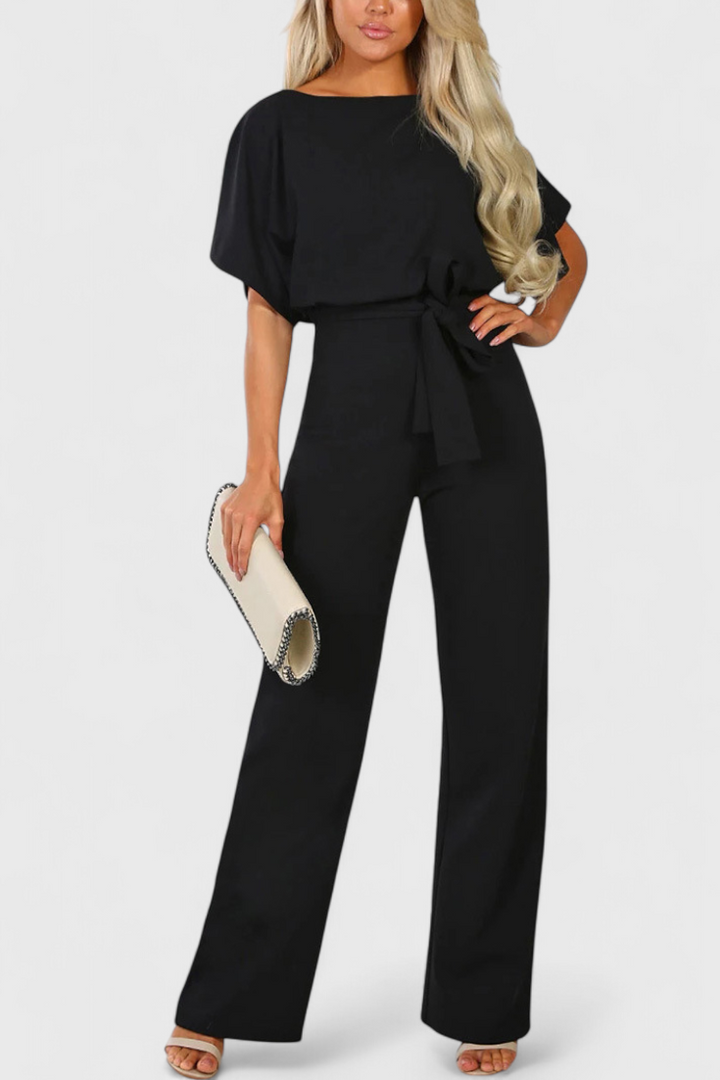 Wide Leg Jumpsuit for Women - Elegant Fluid Silhouette