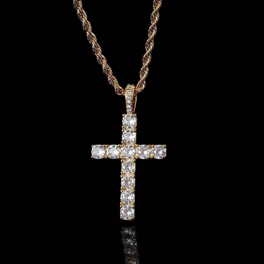 Gold Cross Necklace - Dainty Layering Pendant for Women