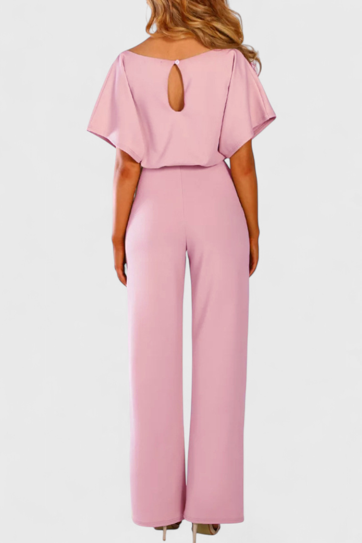 Wide Leg Jumpsuit for Women - Elegant Fluid Silhouette