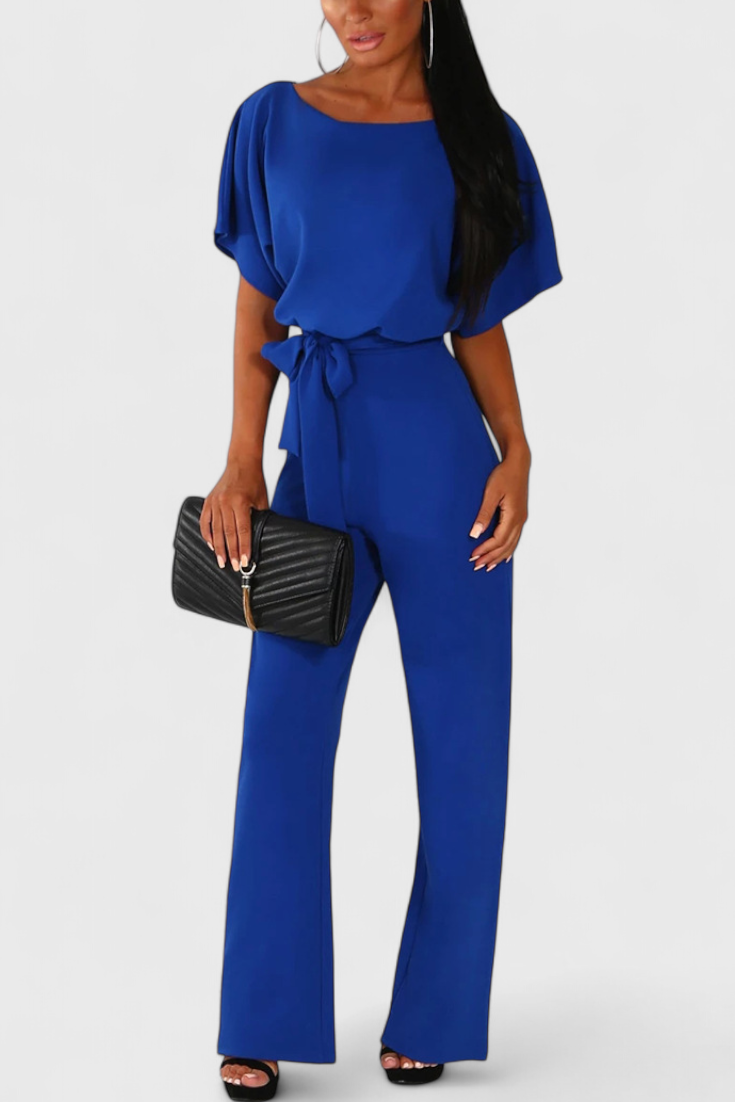 Wide Leg Jumpsuit for Women - Elegant Fluid Silhouette