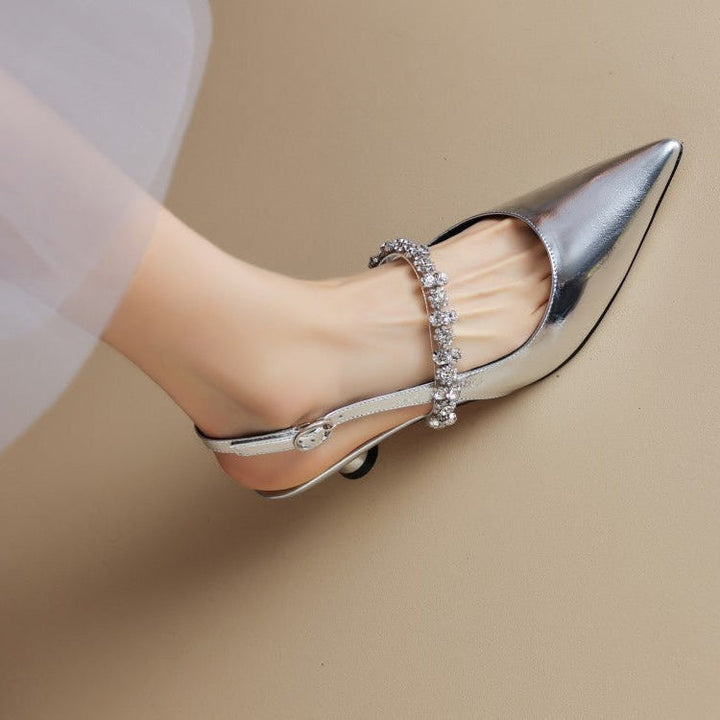 Mary Jane Pumps with Ankle Strap - Comfortable Low Heel Shoes