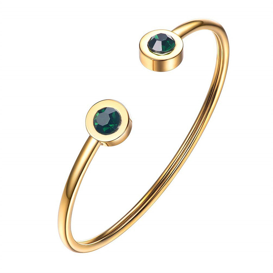 Gold Cuff Bracelet for Women | Verdant Statement Bangle