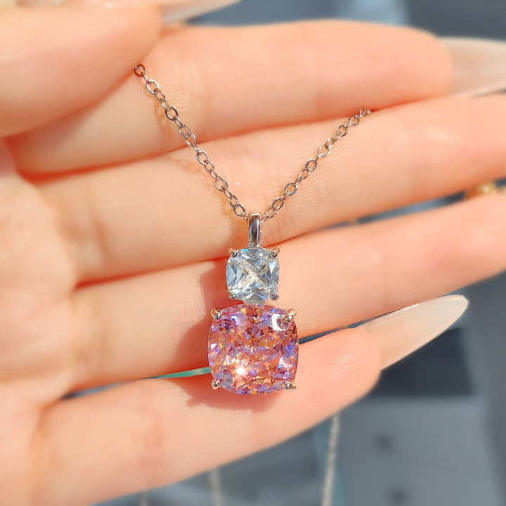 White Gold Jewelry Set - Elegant Rosetta Necklace and Earring Set