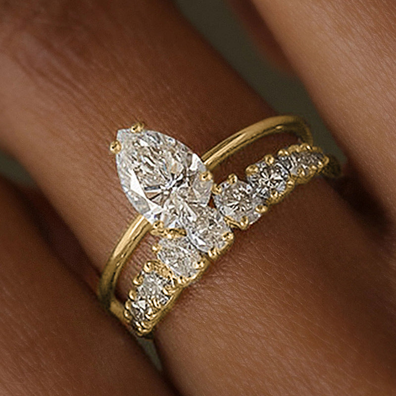 Gold Statement Ring for Women | Modern Sculptural Design