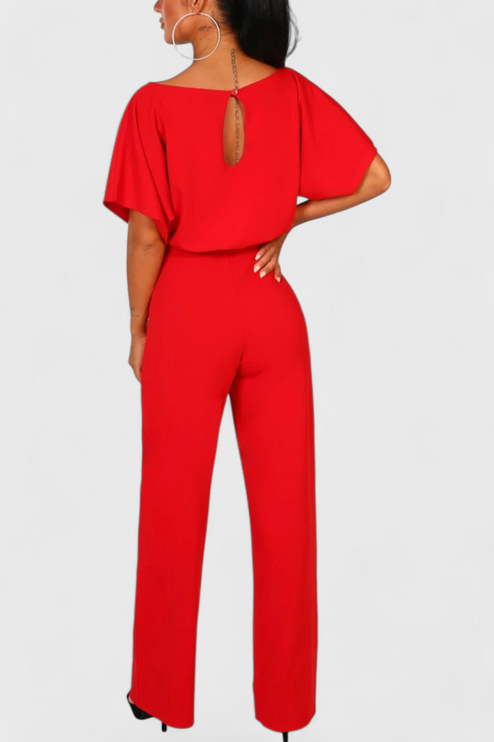 Wide Leg Jumpsuit for Women - Elegant Fluid Silhouette