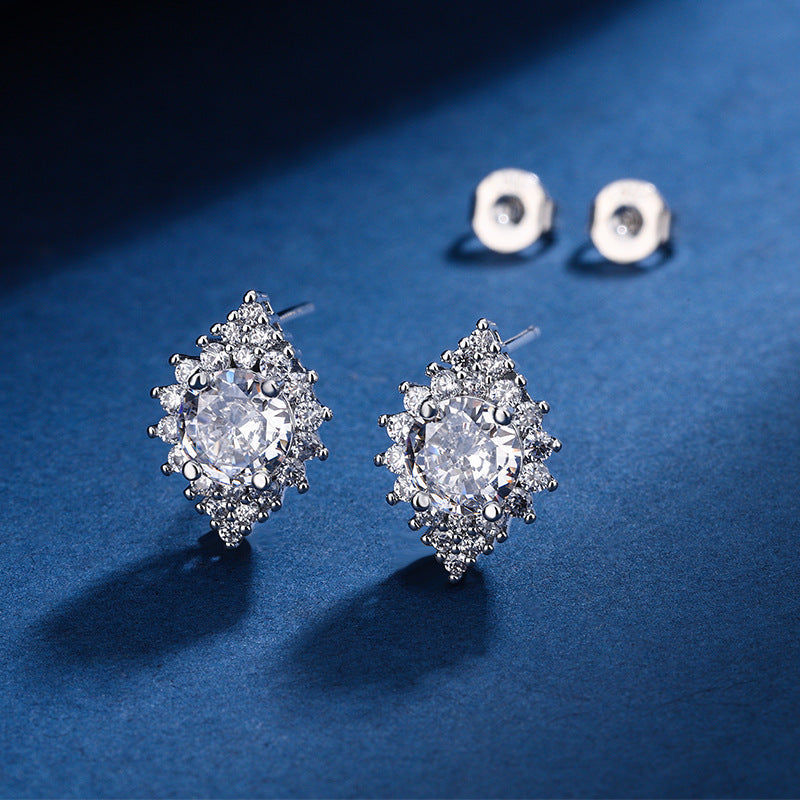 White Gold Jewelry Set - Elegant Two Piece Aria Collection
