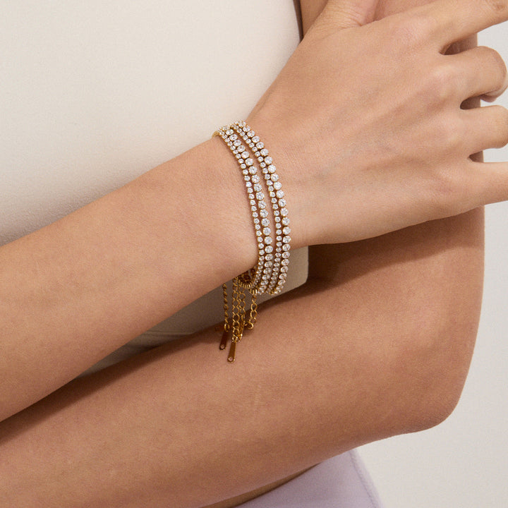 Gold Bracelet Set - Layered Stacking Bracelets for Women