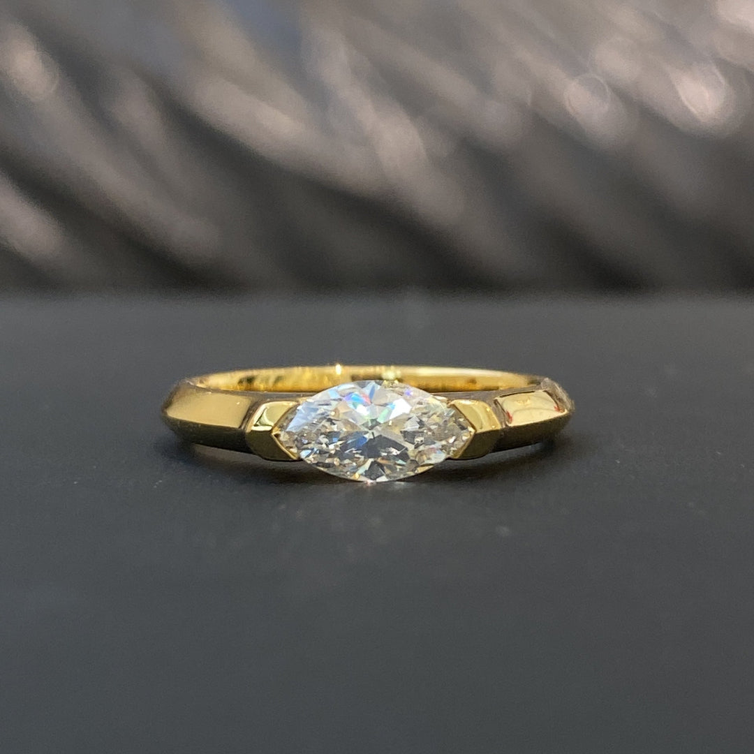 White Gold Ring | Cleo Arden Stackable Band for Women