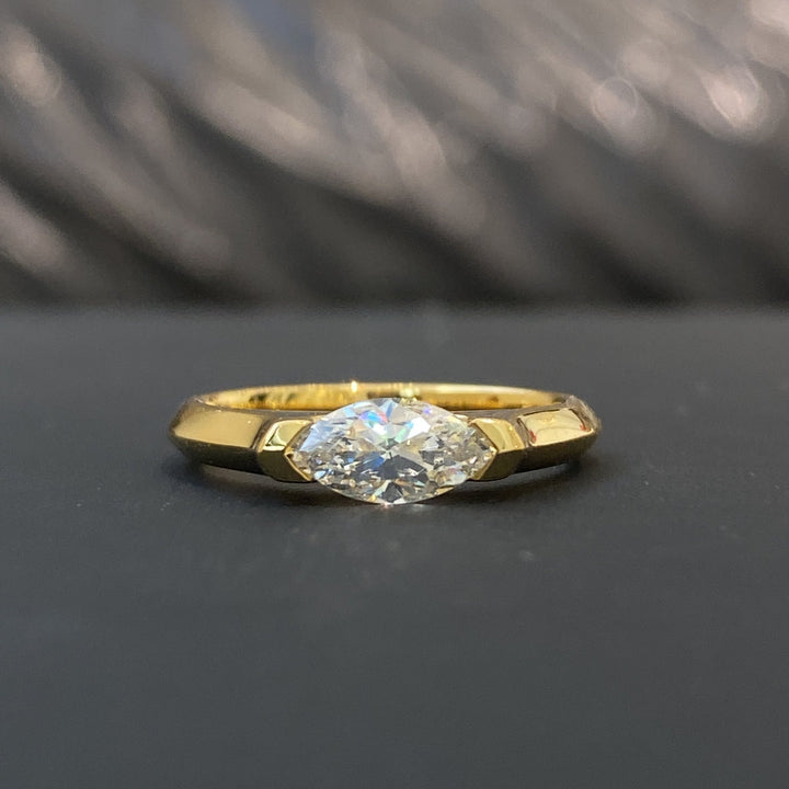 White Gold Ring | Cleo Arden Stackable Band for Women