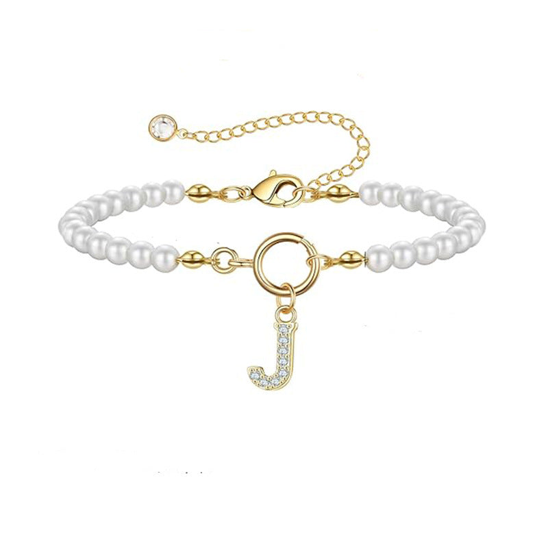 Letter Bracelet Gold Personalized Initial Jewelry for Women