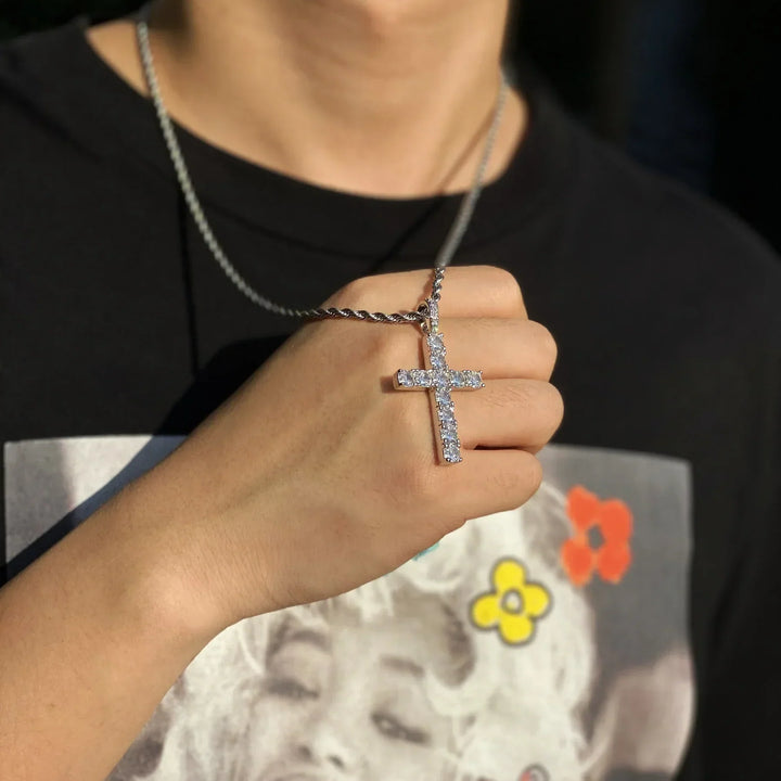 Cross Necklace in White Gold | Delicate Faith Pendant