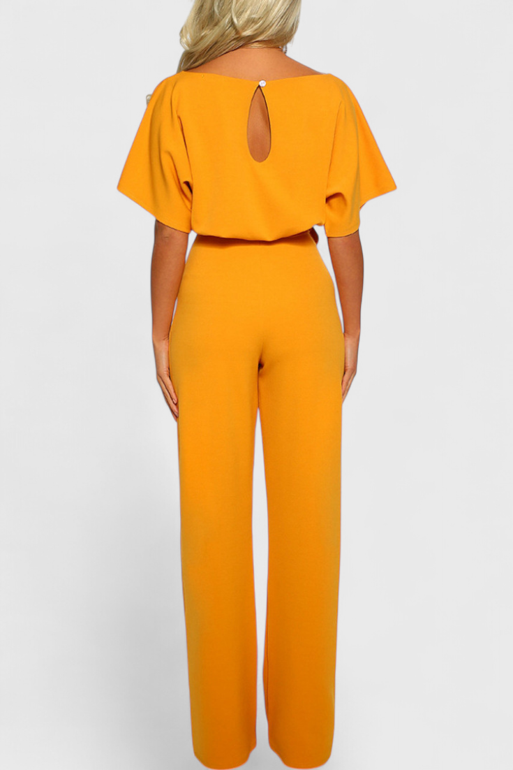 Wide Leg Jumpsuit for Women - Elegant Fluid Silhouette
