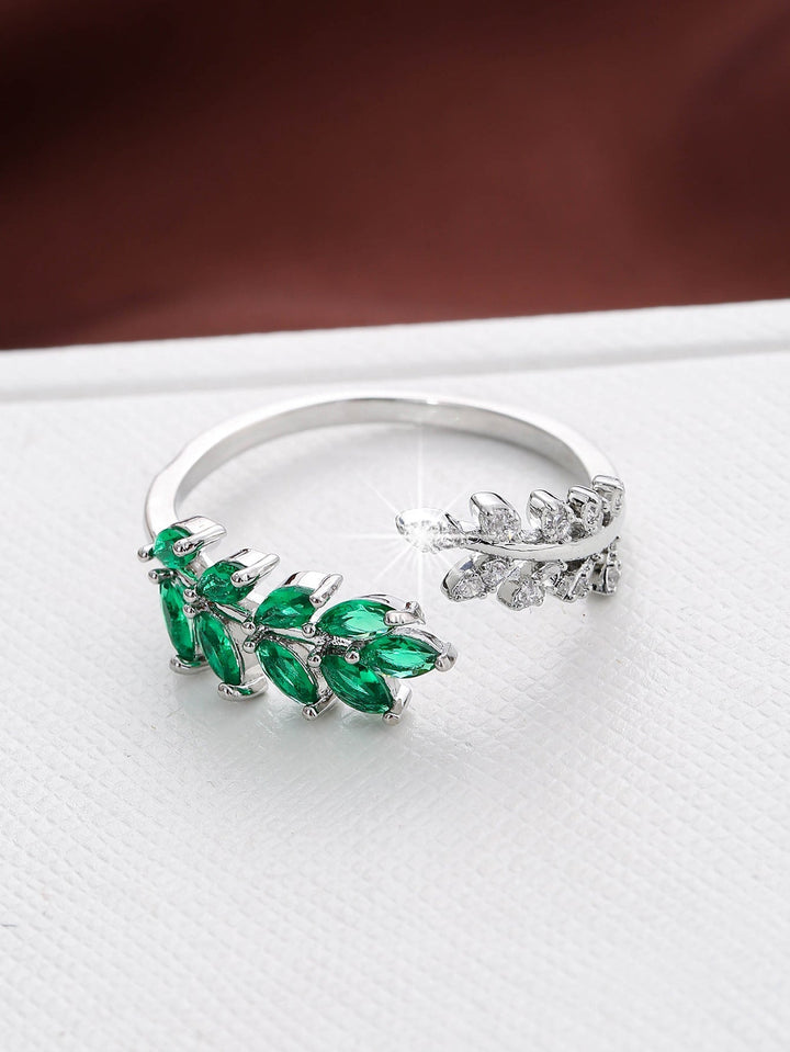 White Gold Ring | Elegant Lyselle Design Statement Ring