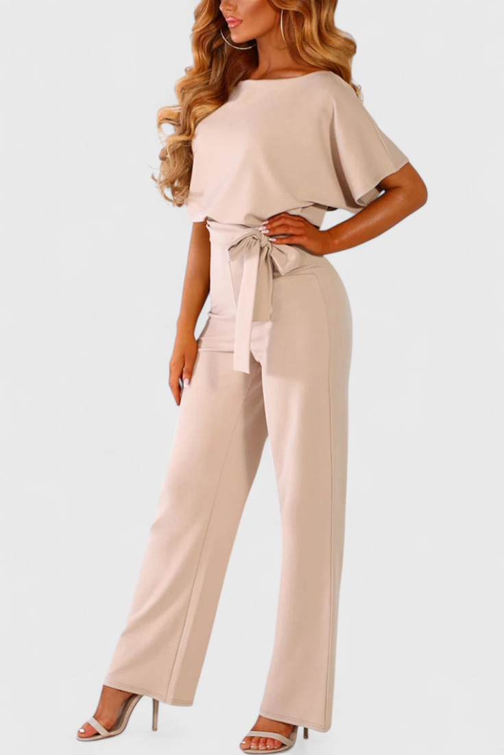Wide Leg Jumpsuit for Women - Elegant Fluid Silhouette