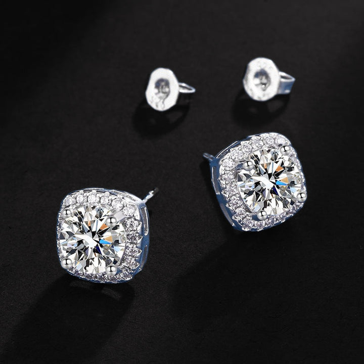 Crystal Jewelry Set in White Gold | Elegant Necklace Earring Set