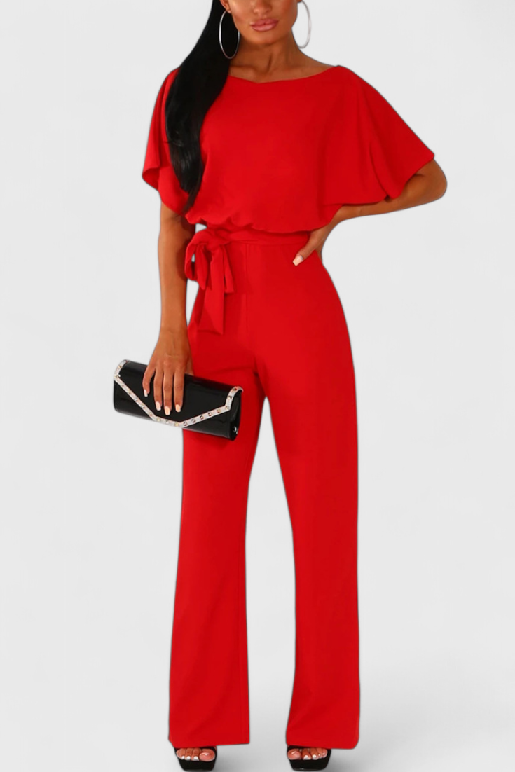 Wide Leg Jumpsuit for Women - Elegant Fluid Silhouette