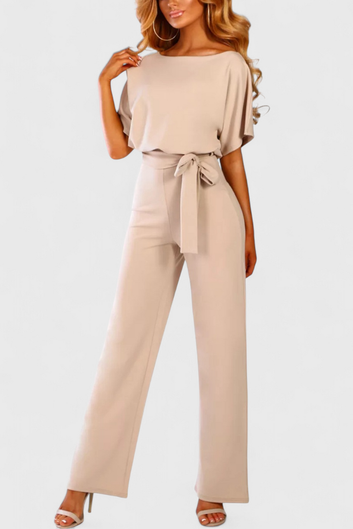 Wide Leg Jumpsuit for Women - Elegant Fluid Silhouette