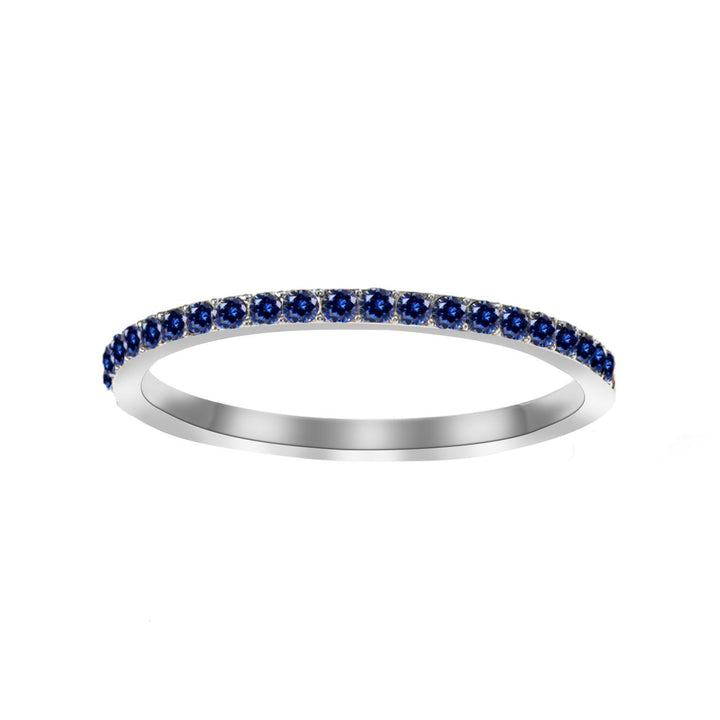 White Gold Statement Ring with Azure Stone - Soraya Design