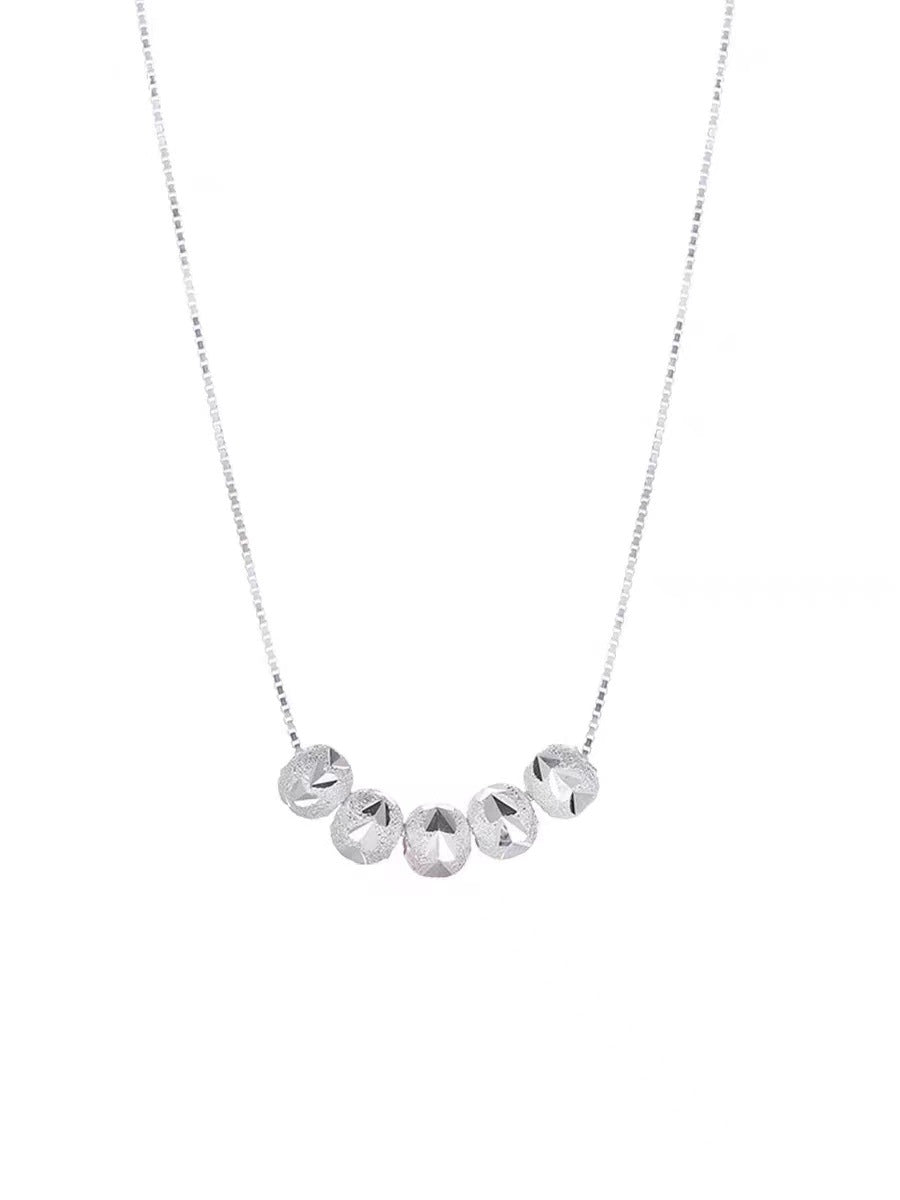 White Gold Necklace - Elegant Serena Granata Design for Women