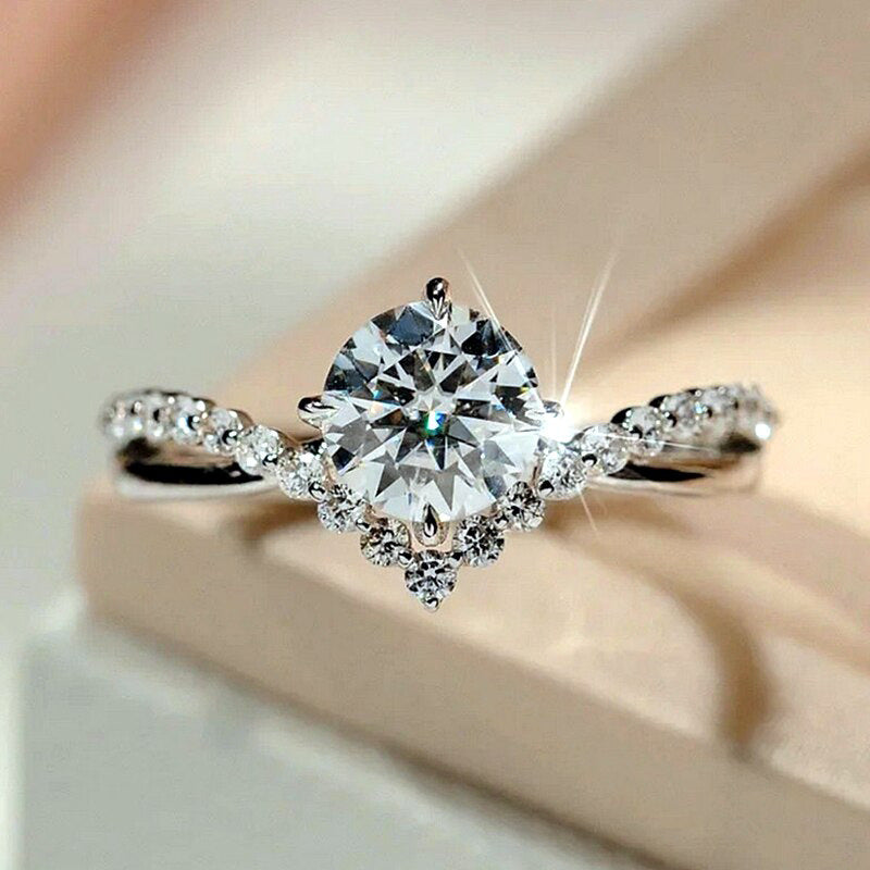 White Gold Ring - Celina Everhart Elegant Statement Band