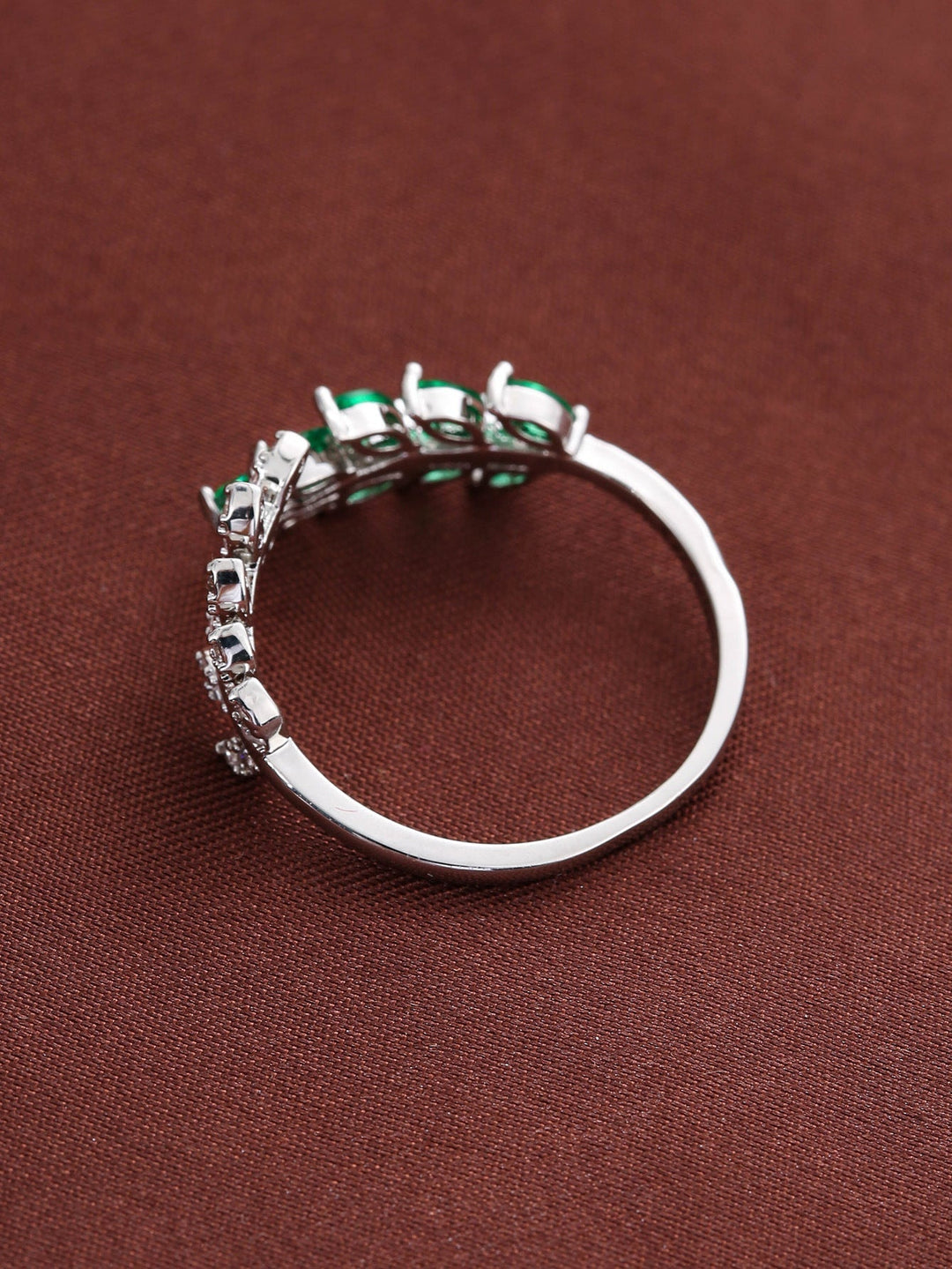 White Gold Ring | Elegant Lyselle Design Statement Ring