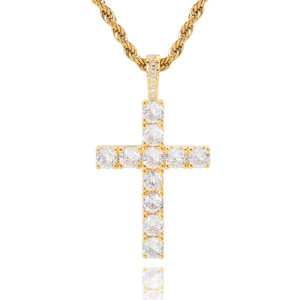 Gold Cross Necklace - Dainty Layering Pendant for Women