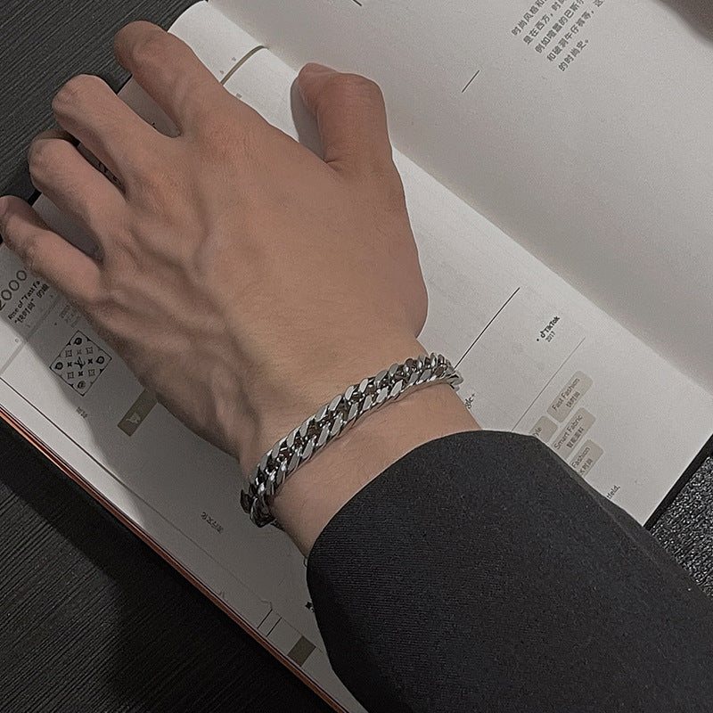 White Gold Bracelet | Sterling Silver Vale Chain | Everyday Elegant