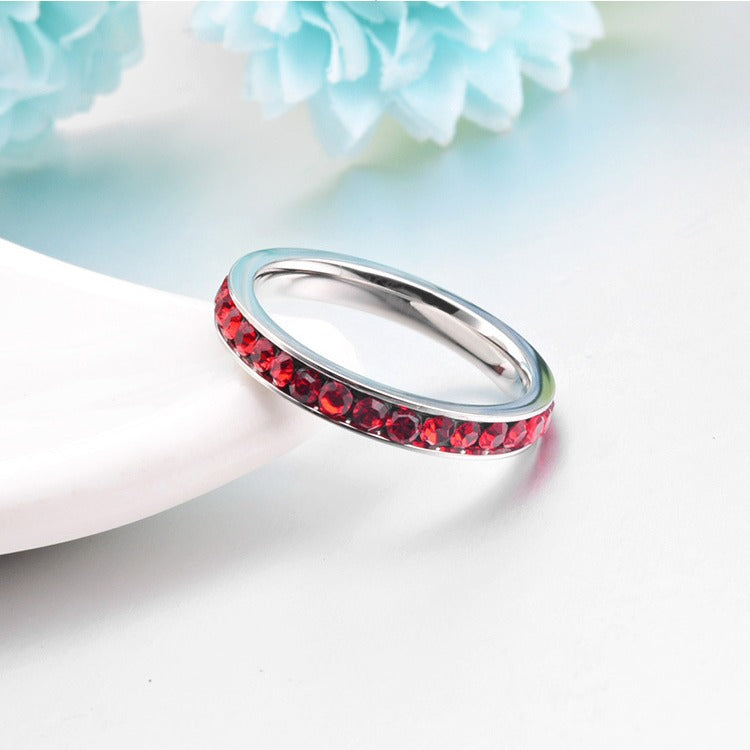 Ruby Eternity Band Ring in White Gold | Classic Anniversary Band
