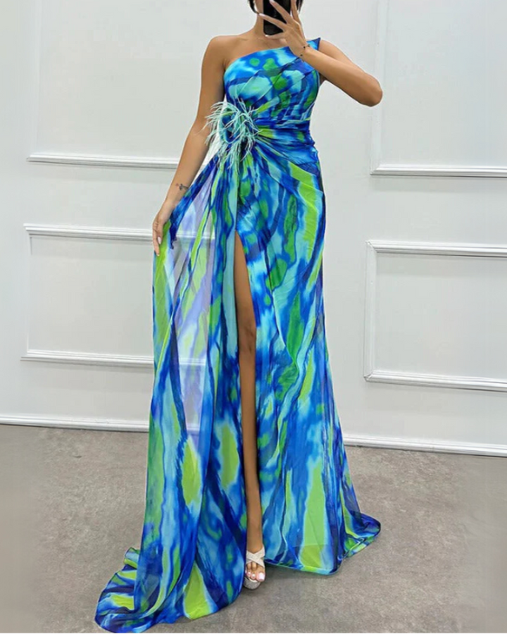 Draped Dress for Women - Vibrant Elegant Everyday Style