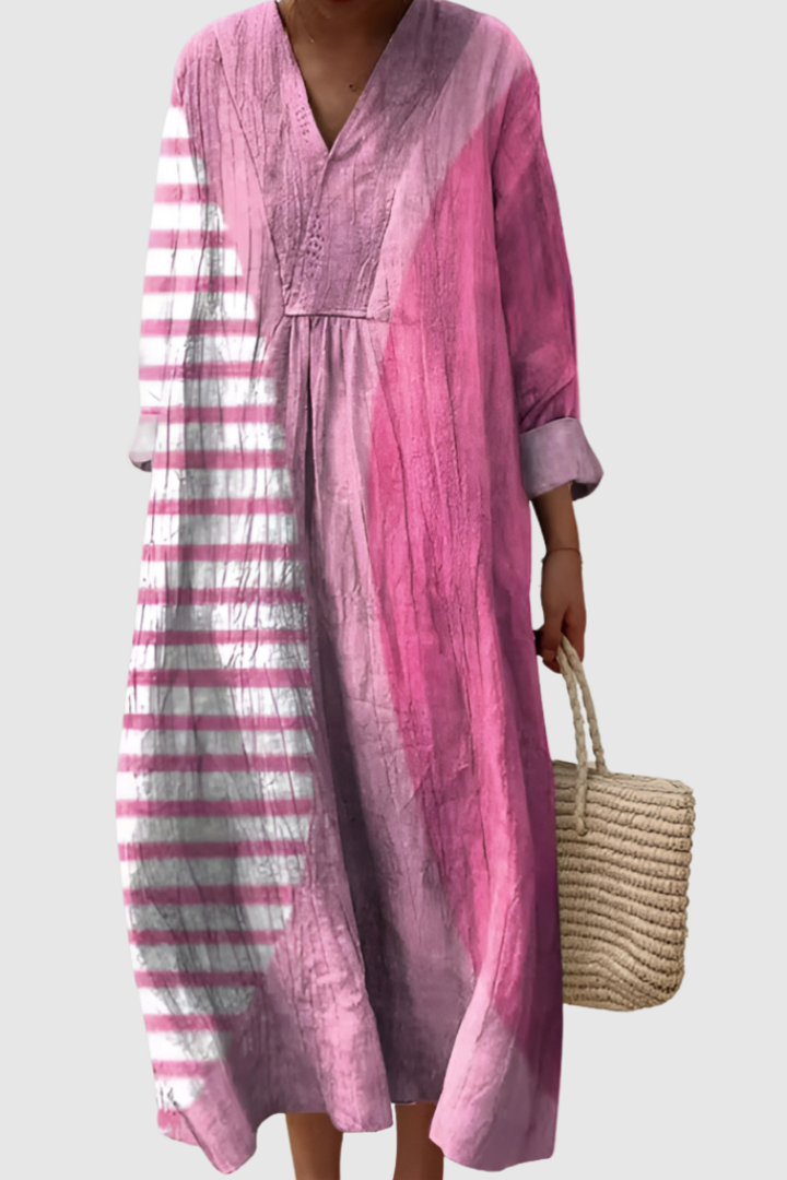 Abstract Print Dress for Women | Relaxed Fit Tunic Dress