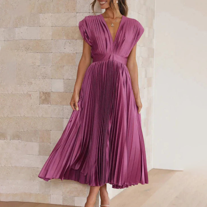 Flowy Printed Dress for Women - Effortless Casual Style