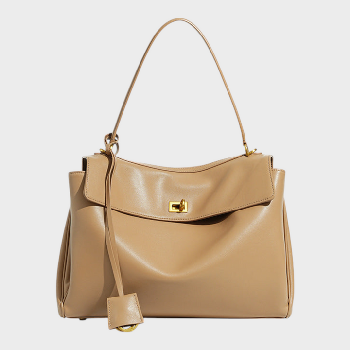 Leather Handbag Women - Minimalist Soft Genuine Leather Shoulder Bag